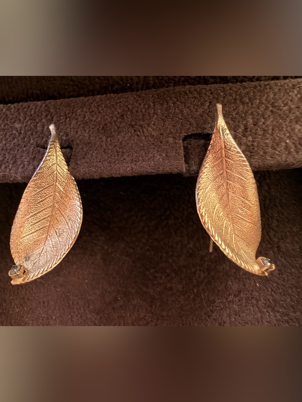 Gold Leaf Drop Earrings